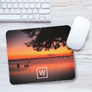Sunrise Monogram CREATE YOUR OWN Photo Mouse Pad