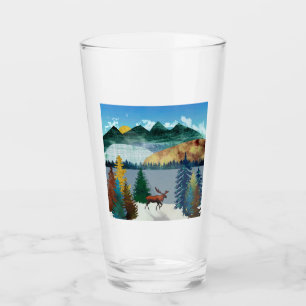 Sunrise Moose Glass