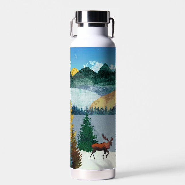 Sunrise Moose Water Bottle (Front)