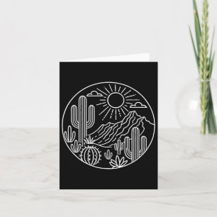 Sunrise Mountain Nature Cute Hiking Outdoors Deser Card