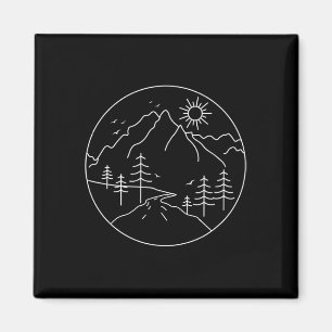 Sunrise Mountain Nature Hiking Camping Outdoors Mo Magnet