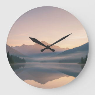 Sunrise Mountain Wall Clock – Calm Nature Design