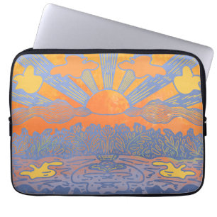 Sunrise Mountains and Lake Laptop Sleeve