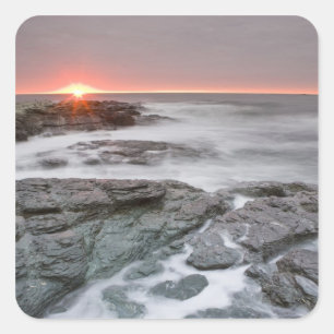 Sunrise near Brenton Point State Park on Ocean Square Sticker