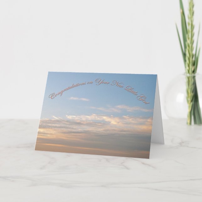 Sunrise New Baby Girl Card (Front)