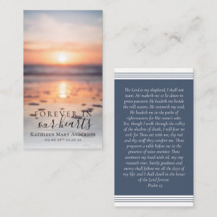 Sunrise Ocean Photo Memorial Prayer Card