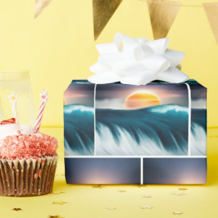 Sunrise Ocean Surf  Wrapping Paper