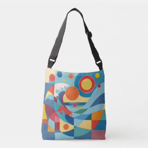 Sunrise Ocean Wave Crossbody Bag