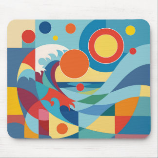 Sunrise Ocean Wave Mouse Pad