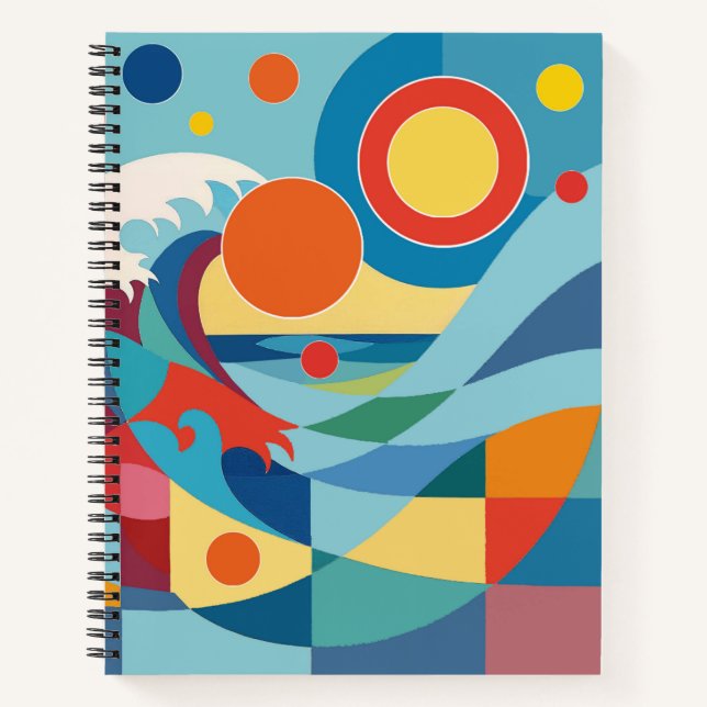 Sunrise Ocean Wave Notebook (Front)