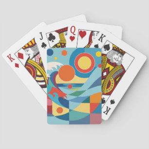 Sunrise Ocean Wave Playing Cards