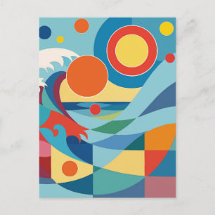 Sunrise Ocean Wave Postcard