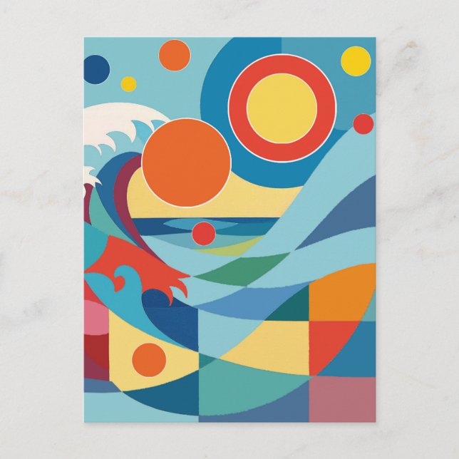 Sunrise Ocean Wave Postcard (Front)