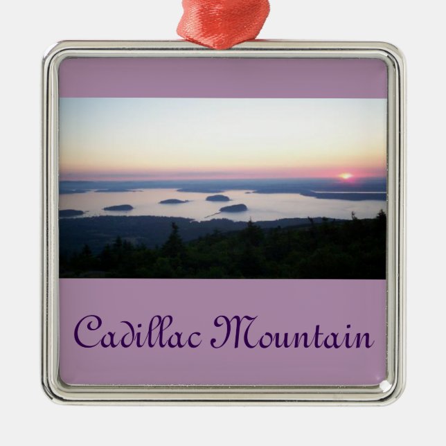 Sunrise on Cadillac Mountain Ornament (Front)