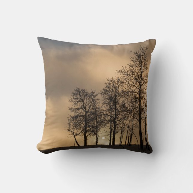Sunrise on Clouds and Trees Cushion (Front)