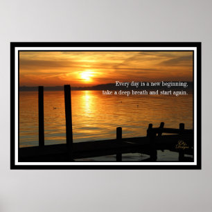 Sunrise on Lake Poster