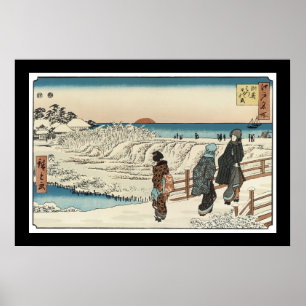 Sunrise on New Year's Day at Susaki (1830's) Poster
