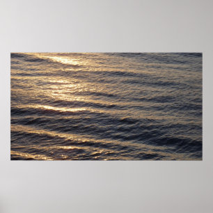 Sunrise on Ocean Waters Calming Photography Poster