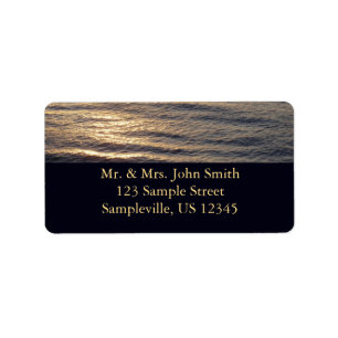 Sunrise on Ocean Waters Label
