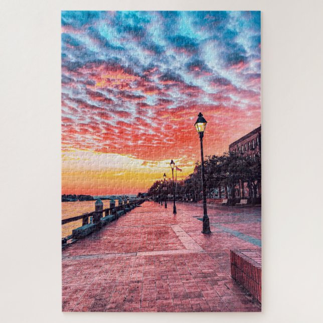 Sunrise on River Street Jigsaw Puzzle (Vertical)