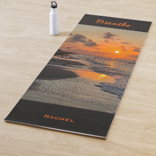 Sunrise on Texas Coast, Personalised  Yoga Mat