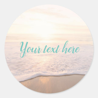 Sunrise on the Beach Classic Round Sticker