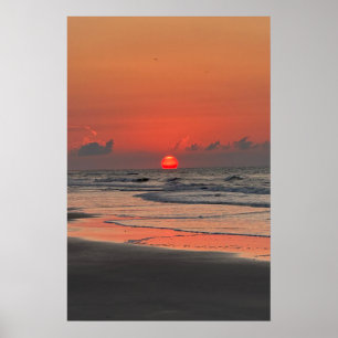 Sunrise on the beach of Isle Of Palms Poster