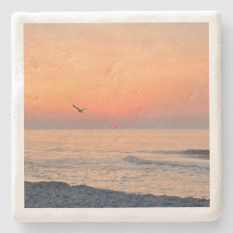 Sunrise on the Beach Stone Coaster