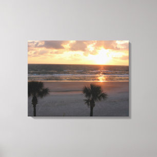 Sunrise on the Beach Wrapped Canvas