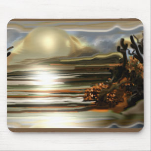 Sunrise on the Desert Abstract Southwestern Art Mouse Pad