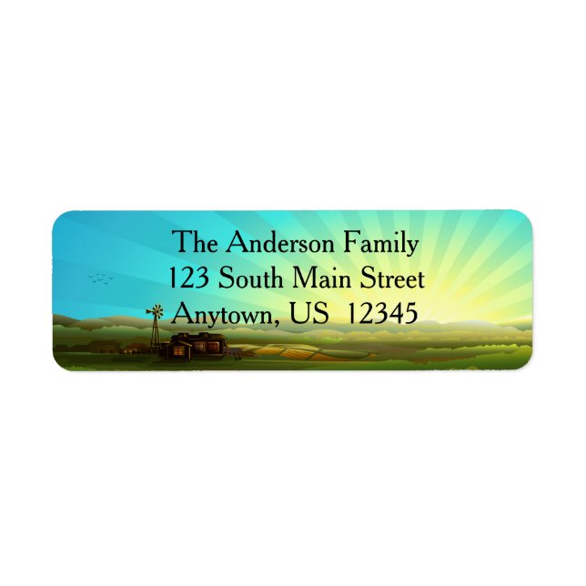 Sunrise on the Farm Return Address Label (Front)