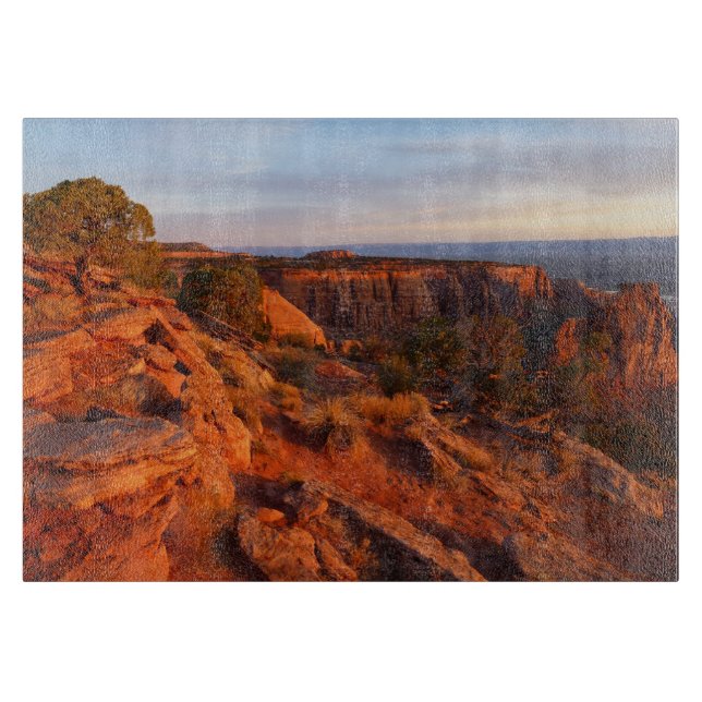 Sunrise on the Grand View Trail at CO Monument Cutting Board (Front)