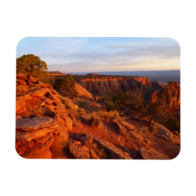 Sunrise on the Grand View Trail at CO Monument Magnet (Horizontal)