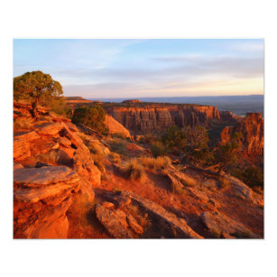 Sunrise on the Grand View Trail at CO Monument Photo Print