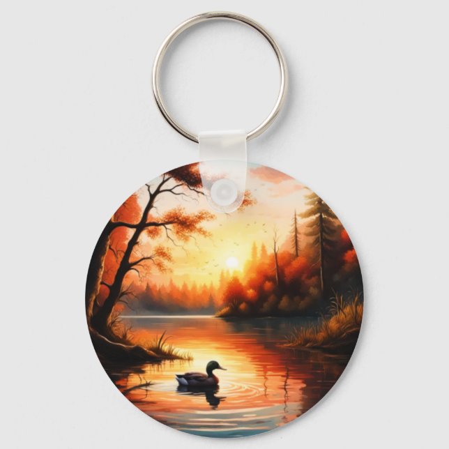 Sunrise on the Lake Key Ring (Front)