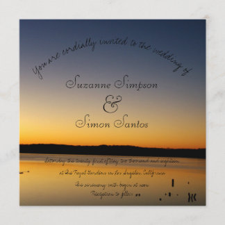 Sunrise on the Lake Wedding Invitation