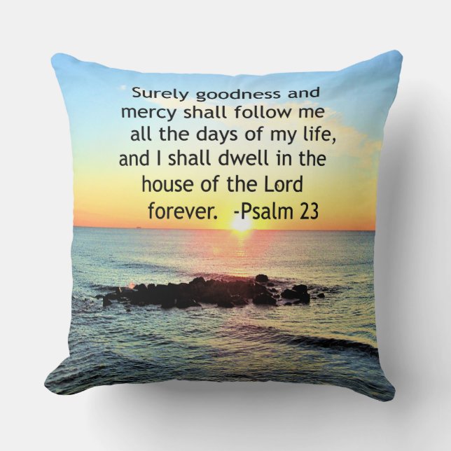 SUNRISE ON THE OCEAN 23RD PSALM PHOTO CUSHION (Front)