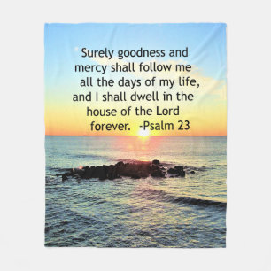SUNRISE ON THE OCEAN 23RD PSALM PHOTO FLEECE BLANKET