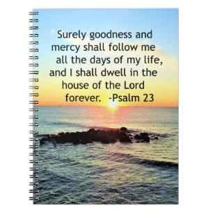 SUNRISE ON THE OCEAN 23RD PSALM PHOTO NOTEBOOK