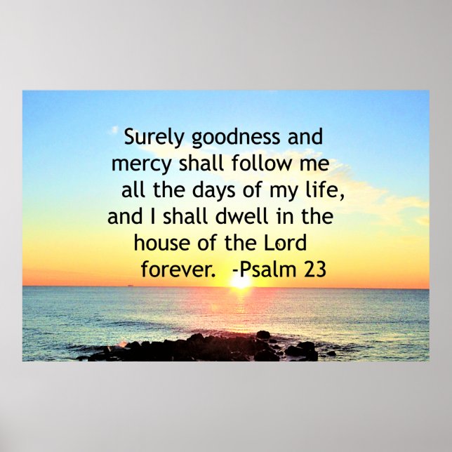 SUNRISE ON THE OCEAN 23RD PSALM PHOTO POSTER (Front)