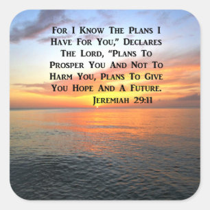 SUNRISE ON THE OCEAN PHILIPPIANS 4:13 SCRIPTURE SQUARE STICKER