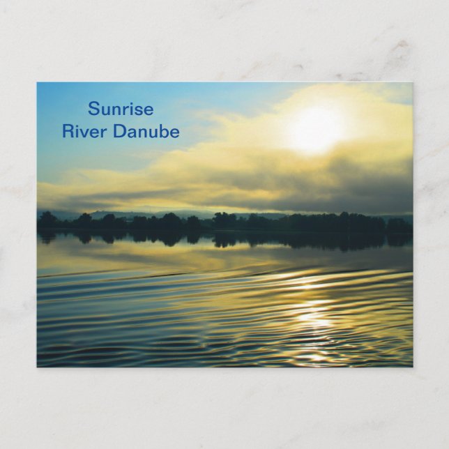 Sunrise on the river Danube Postcard (Front)