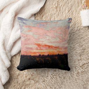 Sunrise or Sunset by Abbott Handerson Thayer Cushion