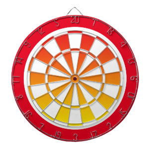 sunrise orange, yellow and red fade dartboard