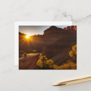 Sunrise Over a Canyon Postcard