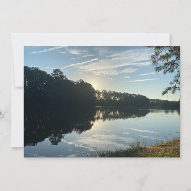 Sunrise Over A Georgia Lake Card (Front)
