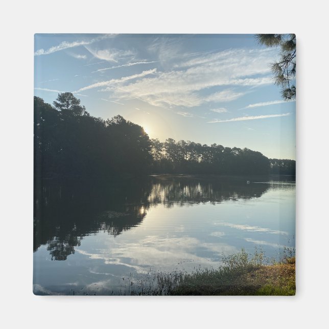 Sunrise Over a Georgia Lake Magnet (Front)