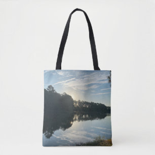 Sunrise Over A Georgia Lake Tote Bag
