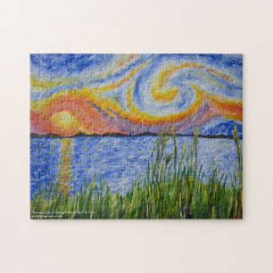 "Sunrise Over A Georgia Marsh" by T.S. Tyre Jigsaw Puzzle