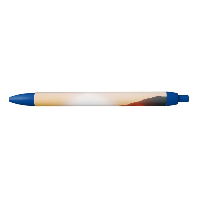 sunrise over a mountain black ink pen (Front)